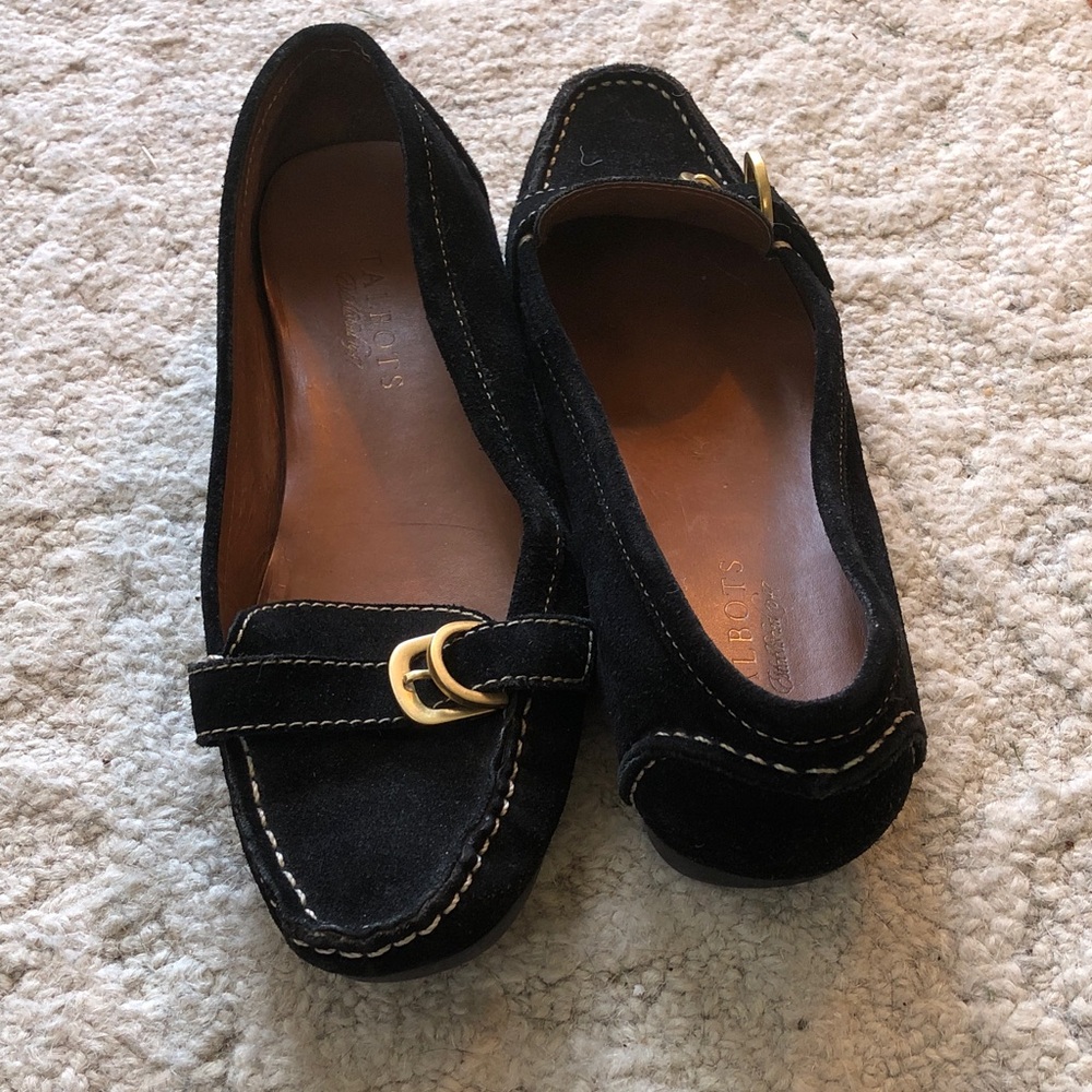 Talbots Black Loafers with Gold Accent - Picture 7 of 8